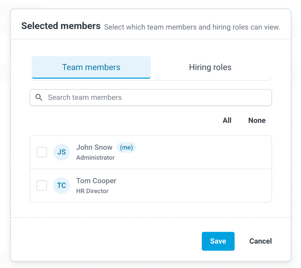 Selecting Members