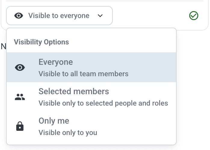 Visibility Settings